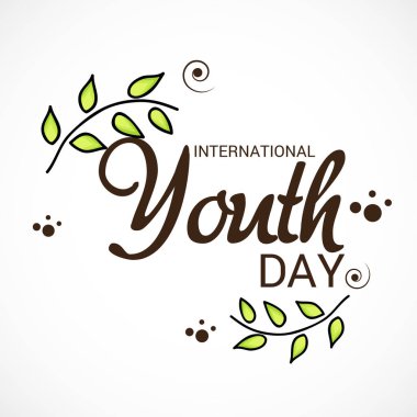Uluslararası Gençlik günü için bir arka plan vektör çizim.