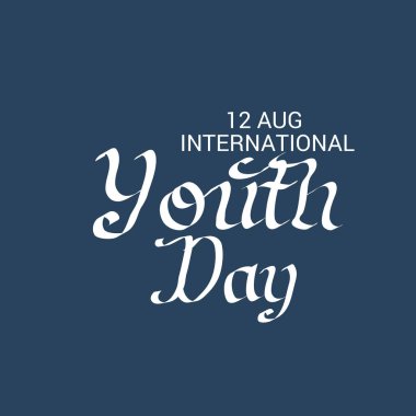 Uluslararası Gençlik günü için bir arka plan vektör çizim.