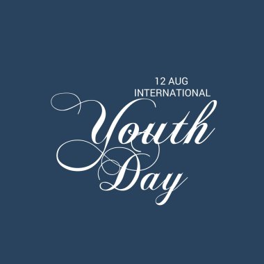 Uluslararası Gençlik günü için bir arka plan vektör çizim.
