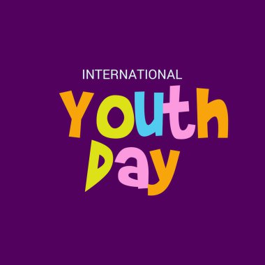 Uluslararası Gençlik günü için bir arka plan vektör çizim.