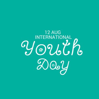 Uluslararası Gençlik günü için bir arka plan vektör çizim.