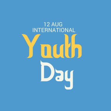 Uluslararası Gençlik günü için bir arka plan vektör çizim.