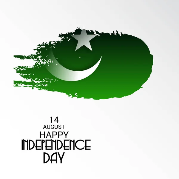 Illustratie Van Abstracte Achtergrond Voor Pakistan Independence Day Augustus — Stockvector