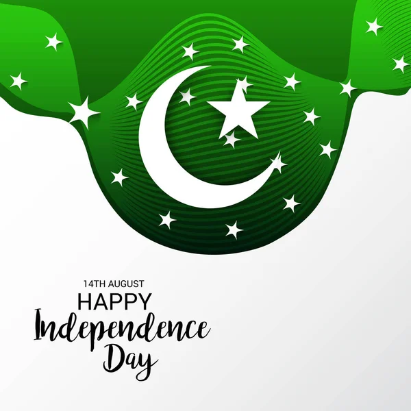 8月14日巴基斯坦独立日的抽象背景插图 — 图库矢量图片