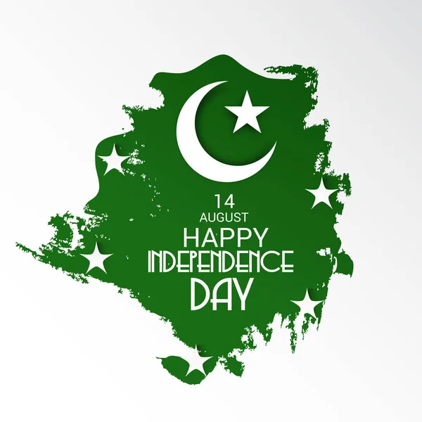 8月14日巴基斯坦独立日的抽象背景插图 — 图库矢量图片