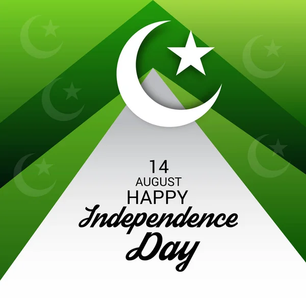 Illustrazione Dello Sfondo Astratto Pakistan Independence Day Agosto — Vettoriale Stock