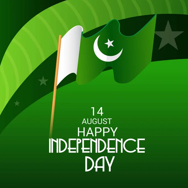 Illustration Abstract Background Pakistan Independence Day 14Th August — Stock Vector