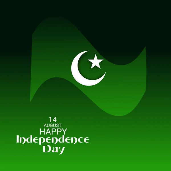 Illustration Abstract Background Pakistan Independence Day 14Th August — Stock Vector