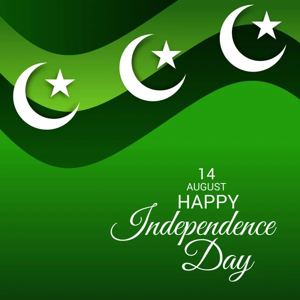 Illustratie Van Abstracte Achtergrond Voor Pakistan Independence Day Augustus — Stockvector