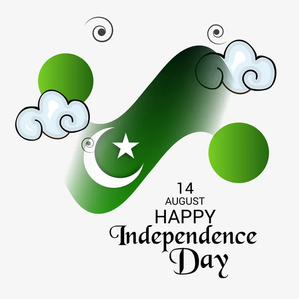 Illustration Contexte Abstrait Fête Indépendance Pakistan Août — Image vectorielle
