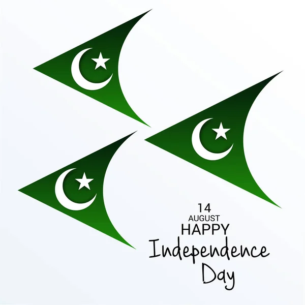 Illustration Contexte Abstrait Fête Indépendance Pakistan Août — Image vectorielle