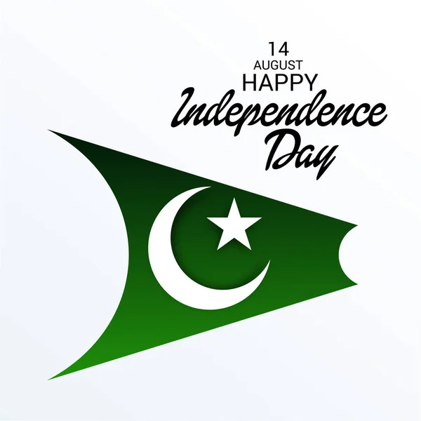 Ilustracja Streszczenie Tło Dla Dzień Niepodległości Pakistanu Sierpnia — Wektor stockowy