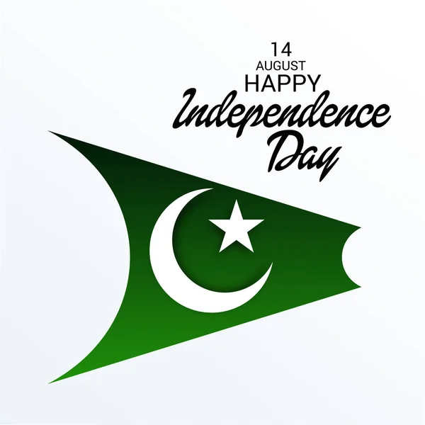 Illustration Contexte Abstrait Fête Indépendance Pakistan Août — Image vectorielle