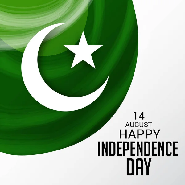 Illustration Contexte Abstrait Fête Indépendance Pakistan Août — Image vectorielle