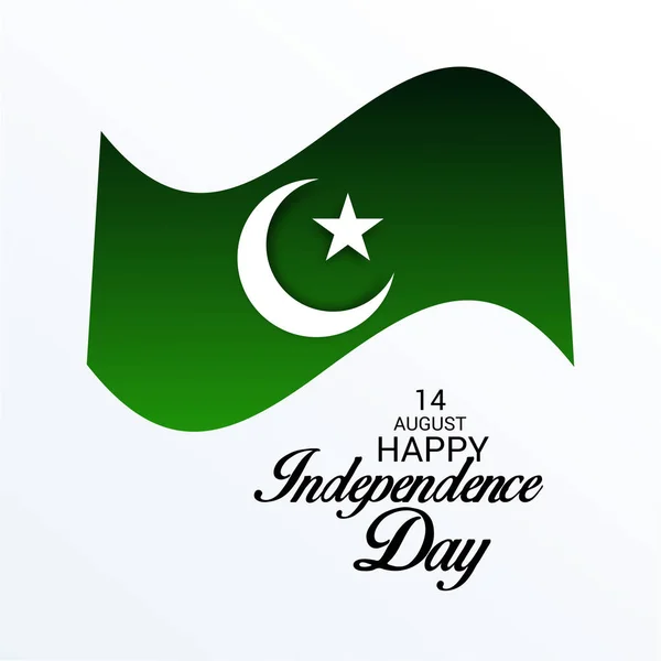Illustration Abstract Background Pakistan Independence Day 14Th August — Stock Vector