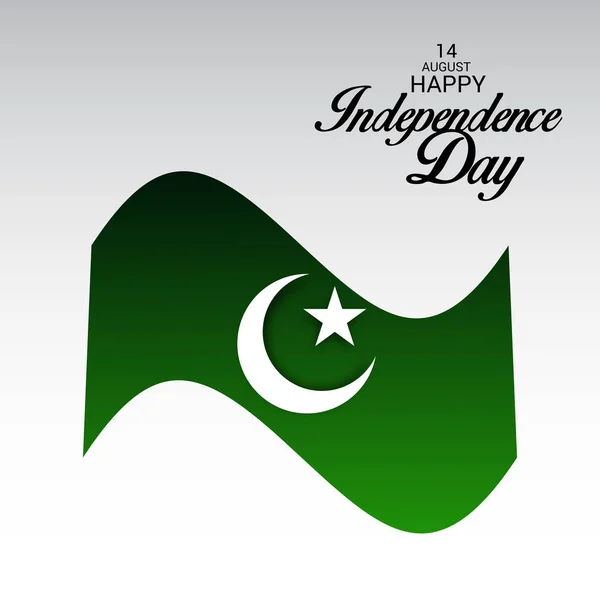 Ilustracja Streszczenie Tło Dla Dzień Niepodległości Pakistanu Sierpnia — Wektor stockowy