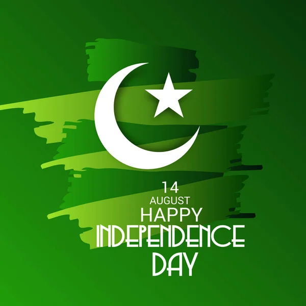 Illustrazione Dello Sfondo Astratto Pakistan Independence Day Agosto — Vettoriale Stock