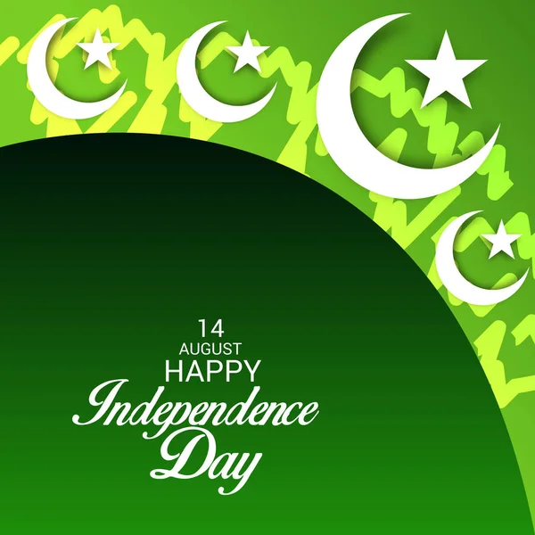 Illustrazione Dello Sfondo Astratto Pakistan Independence Day Agosto — Vettoriale Stock