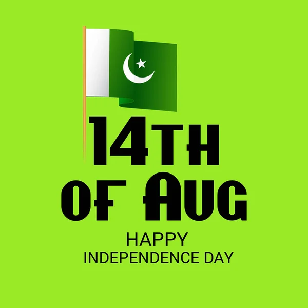 Illustration Contexte Abstrait Fête Indépendance Pakistan Août — Image vectorielle