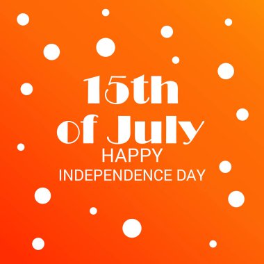 Bir afiş ile şık metin 15 Ağustos, ulusal bayrak renkleri arka plan vektör çizim Hint bağımsızlık günü kutlamaları için.