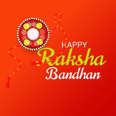 Hint Festivali Raksha Bandhan kutlama kardeş bağ için bir satış ve promosyon afiş poster dekoratif serdar ile vektör çizim.