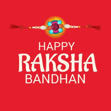 Hint Festivali Raksha Bandhan kutlama kardeş bağ için bir satış ve promosyon afiş poster dekoratif serdar ile vektör çizim.