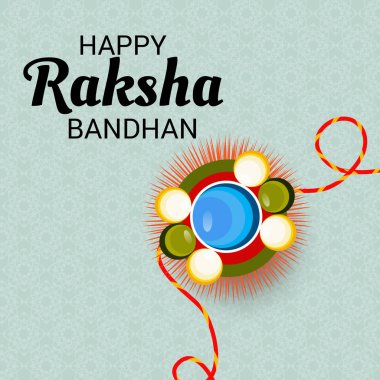 Hint Festivali Raksha Bandhan kutlama kardeş bağ için bir satış ve promosyon afiş poster dekoratif serdar ile vektör çizim.