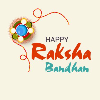 Hint Festivali Raksha Bandhan kutlama kardeş bağ için bir satış ve promosyon afiş poster dekoratif serdar ile vektör çizim.