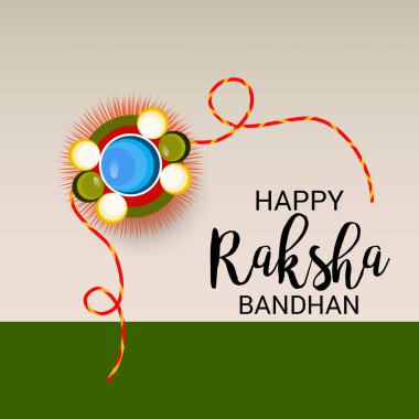 Hint Festivali Raksha Bandhan kutlama kardeş bağ için bir satış ve promosyon afiş poster dekoratif serdar ile vektör çizim.