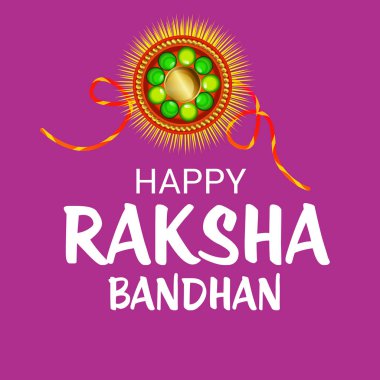 Hint Festivali Raksha Bandhan kutlama kardeş bağ için bir satış ve promosyon afiş poster dekoratif serdar ile vektör çizim.