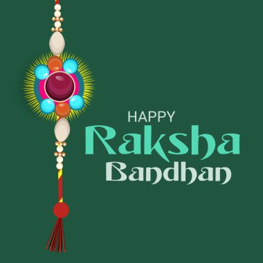 Hint Festivali Raksha Bandhan kutlama kardeş bağ için bir satış ve promosyon afiş poster dekoratif serdar ile vektör çizim.