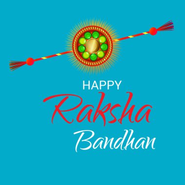 Hint Festivali Raksha Bandhan kutlama kardeş bağ için bir satış ve promosyon afiş poster dekoratif serdar ile vektör çizim.