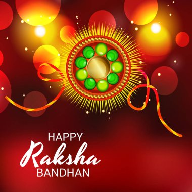 Hint Festivali Raksha Bandhan kutlama kardeş bağ için bir satış ve promosyon afiş poster dekoratif serdar ile vektör çizim.