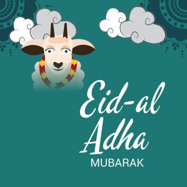 Müslüman tatil Kurban Bayramı için bir arka plan vektör çizim.