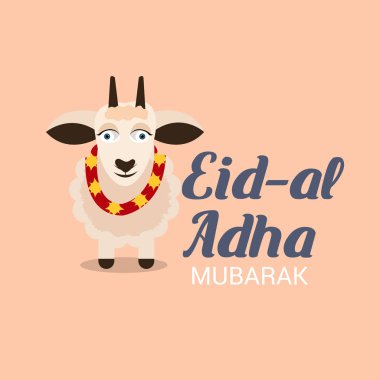 Müslüman tatil Kurban Bayramı için bir arka plan vektör çizim.