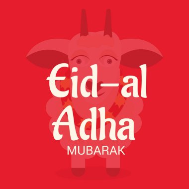 Müslüman tatil Kurban Bayramı için bir arka plan vektör çizim.