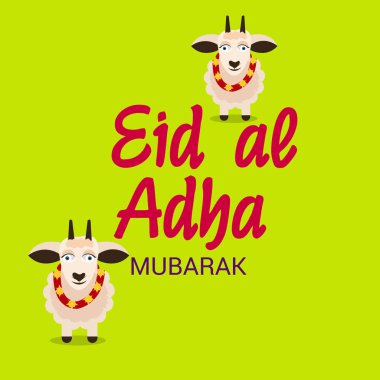 Müslüman tatil Kurban Bayramı için bir arka plan vektör çizim.
