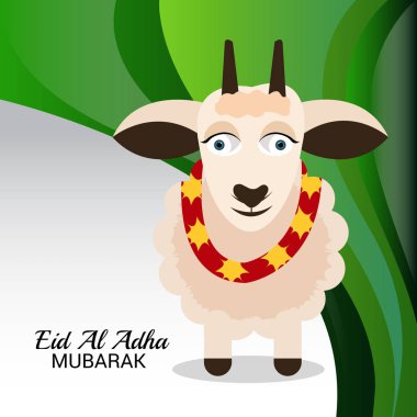 Müslüman tatil Kurban Bayramı için bir arka plan vektör çizim.