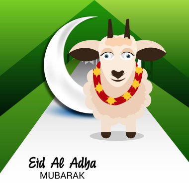 Müslüman tatil Kurban Bayramı için bir arka plan vektör çizim.