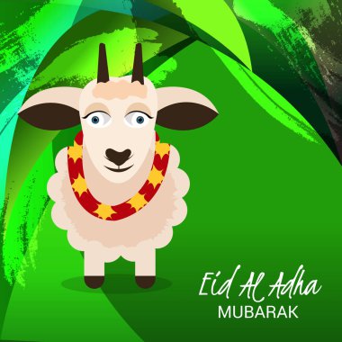 Müslüman tatil Kurban Bayramı için bir arka plan vektör çizim.