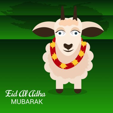Müslüman tatil Kurban Bayramı için bir arka plan vektör çizim.