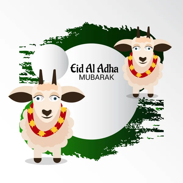 Vectorillustratie Van Een Achtergrond Voor Moslim Vakantie Eid Adha — Stockvector