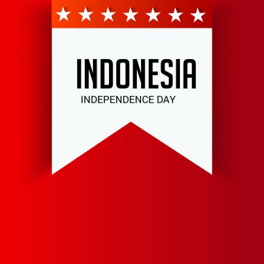 Vektör çizim bir metin alanı arka plan için Endonezya bağımsızlık günü.