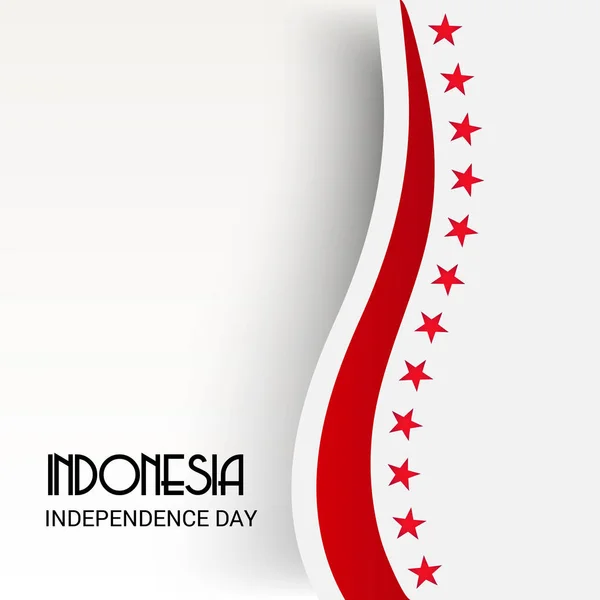 Ilustrasi Vektor Latar Belakang Abstrak Teks Untuk Hari Kemerdekaan Indonesia - Stok Vektor