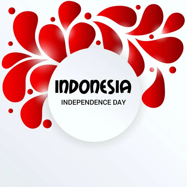 Vektorillustration Text Utrymme Abstrakt Bakgrund För Indonesien Självständighetsdagen — Stock vektor