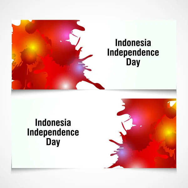 Ilustrasi Vektor Latar Belakang Abstrak Teks Untuk Hari Kemerdekaan Indonesia - Stok Vektor