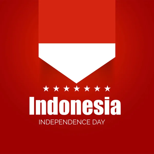 Векторная Иллюстрация Текстового Пространства Фоне Дня Независимости Индонезии — стоковый вектор
