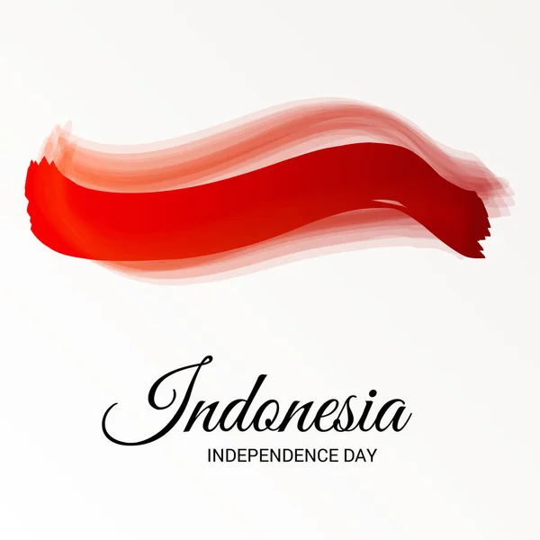 Vector Illustration Text Space Abstract Background Indonesia Independence Day — Stock Vector