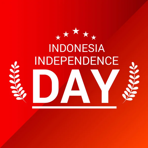Vektör Çizim Bir Metin Alanı Arka Plan Için Endonezya Bağımsızlık — Stok Vektör