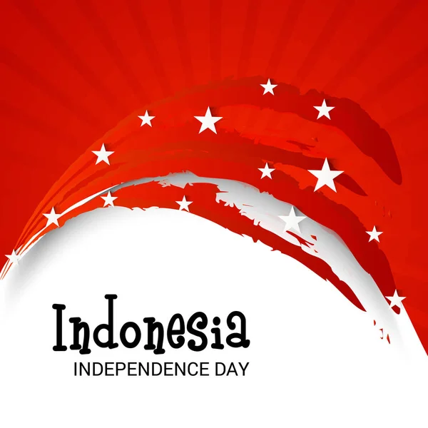 Vektorové Ilustrace Abstraktní Pozadí Textu Prostoru Pro Den Nezávislosti Indonésie — Stockový vektor